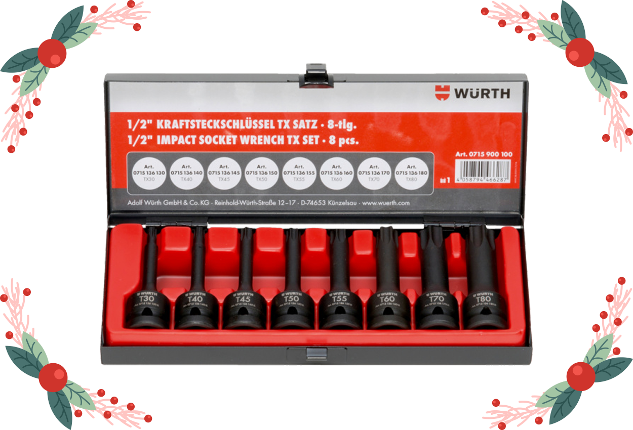 CONJUNTO CHAVES DE IMPACTO TORX 1/2