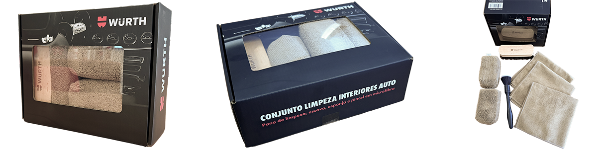 Conjunto de limpeza para interiores auto