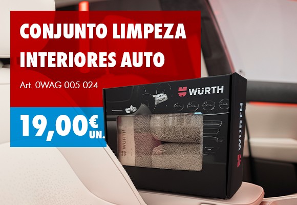Conjunto de limpeza para interiores auto